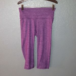 Athleta Heathered Purple Chaturanga Capri